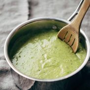 A picture of Creamy Spinach and Roasted Poblano Sauce