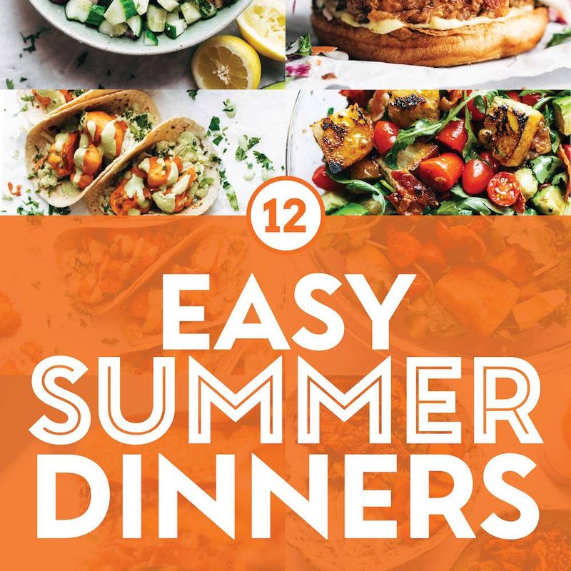 Easy summer dinners in a collage.